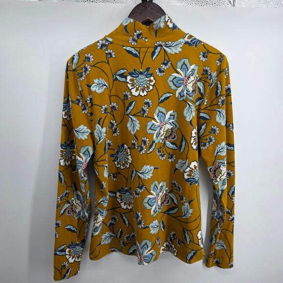 Maeve Anthropologie Floral Turtleneck Top Size XL - Picture 5 of 5
